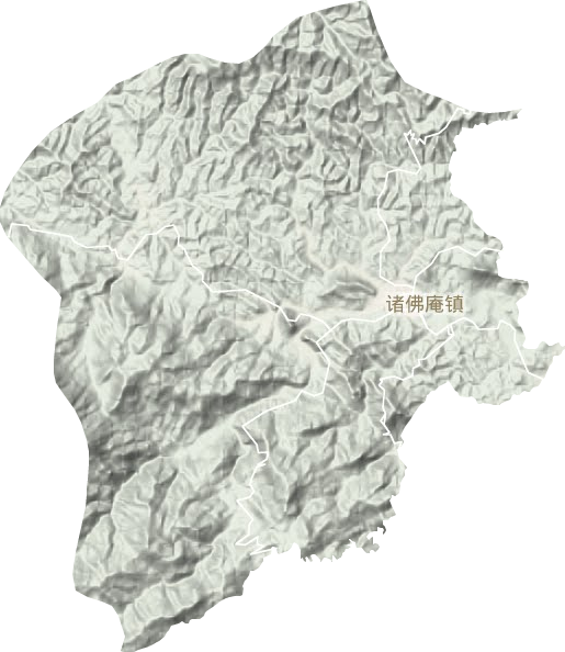 诸佛庵镇地形地图
