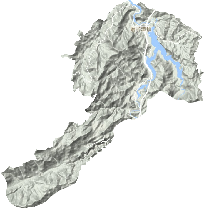 磨子潭镇地形地图