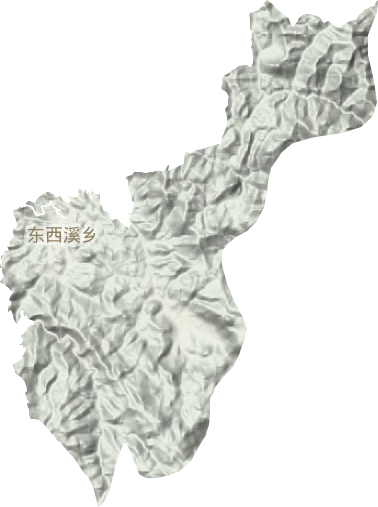 东西溪乡地形地图
