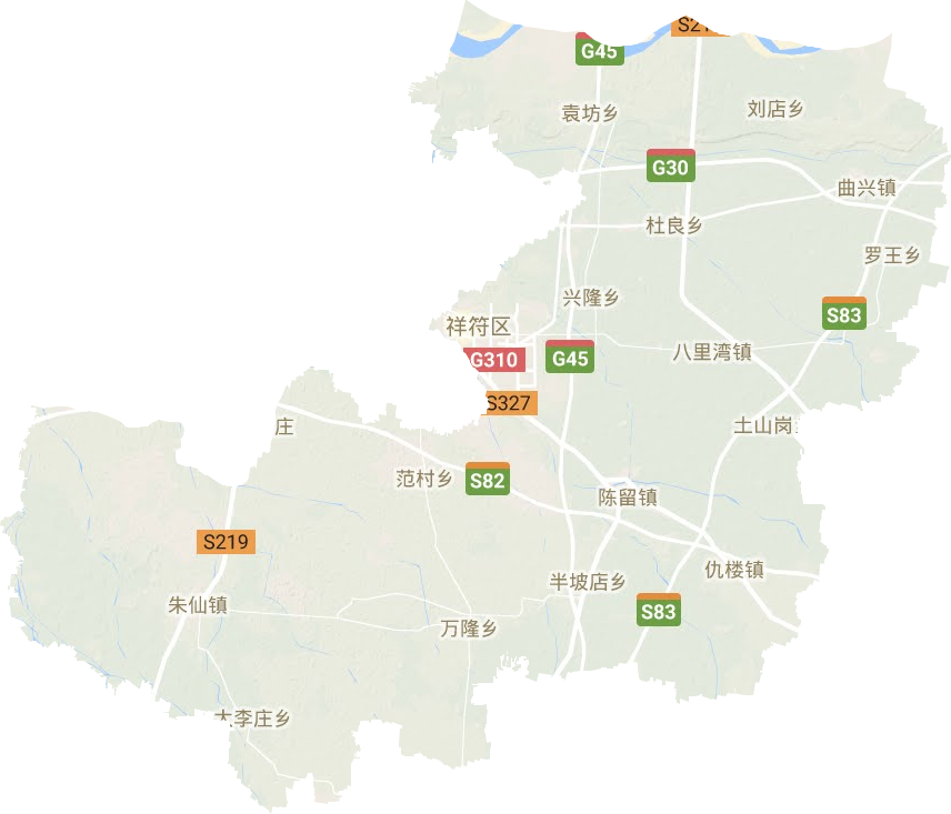 祥符区地形地图