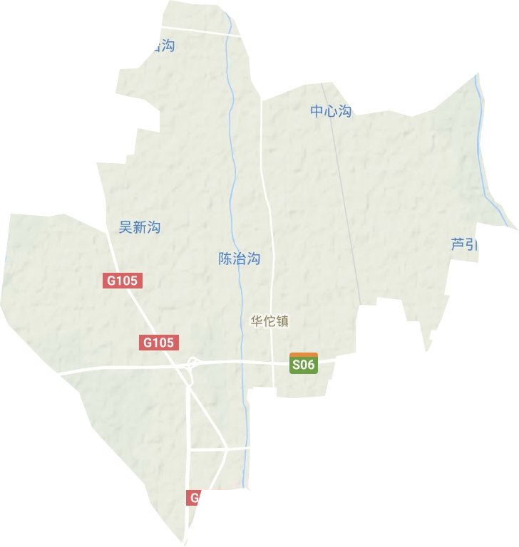华佗镇地形地图