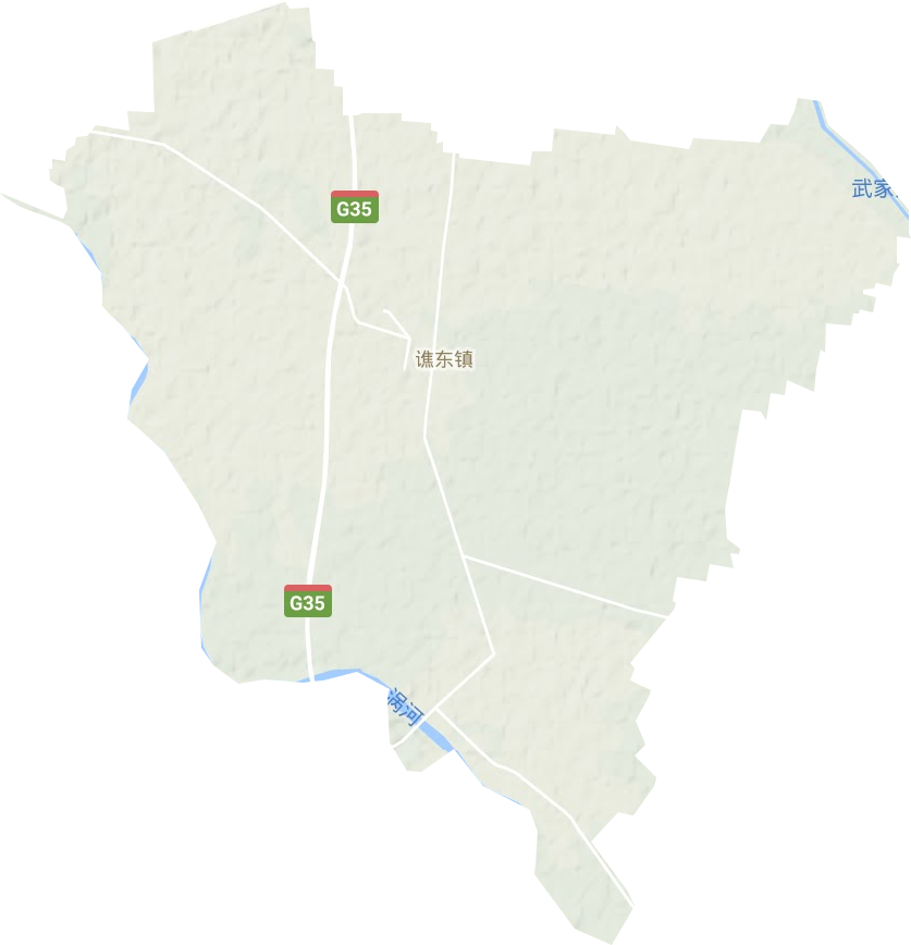 谯东镇地形地图