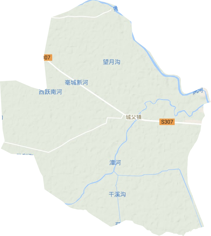 城父镇地形地图