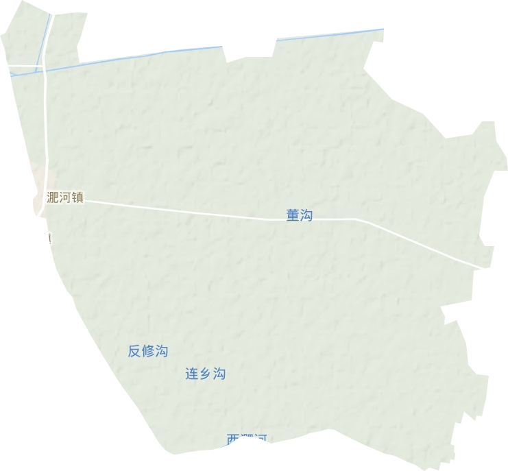 淝河镇地形地图