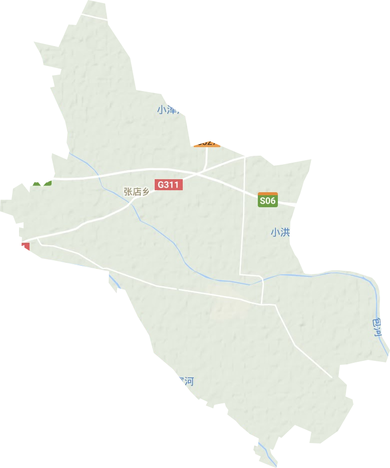 张店乡地形地图