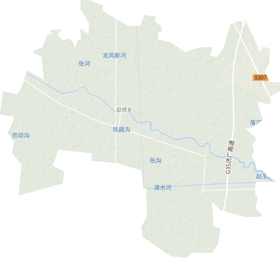 赵桥乡地形地图