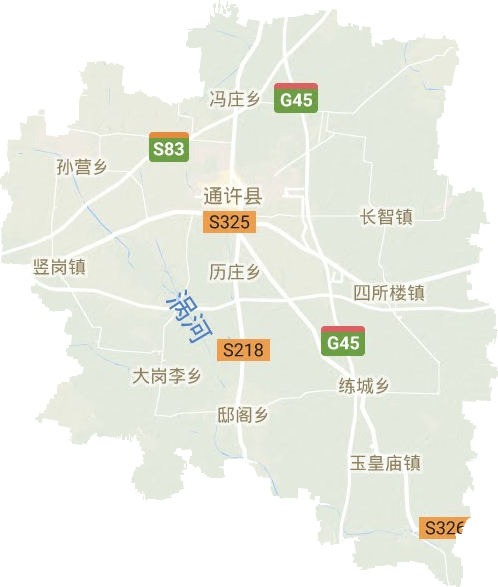 通许县地形地图