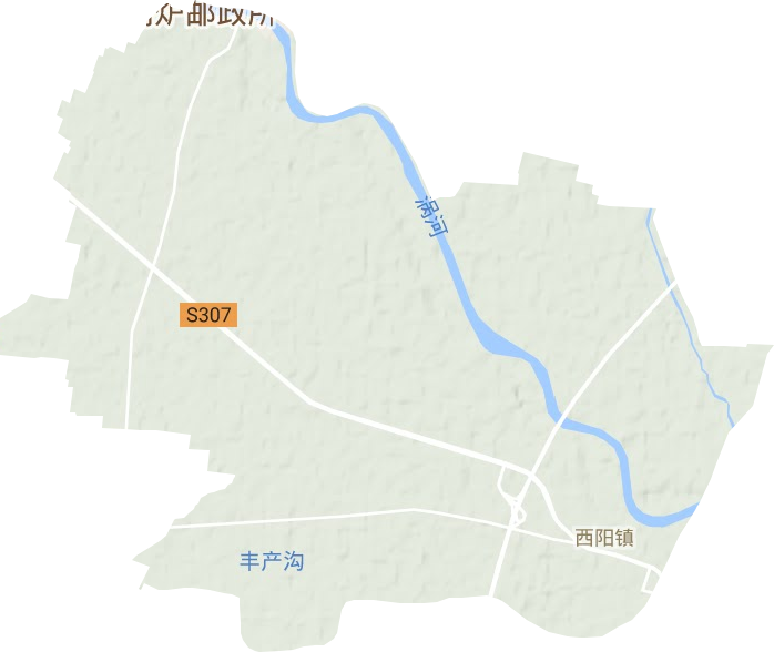 西阳镇地形地图
