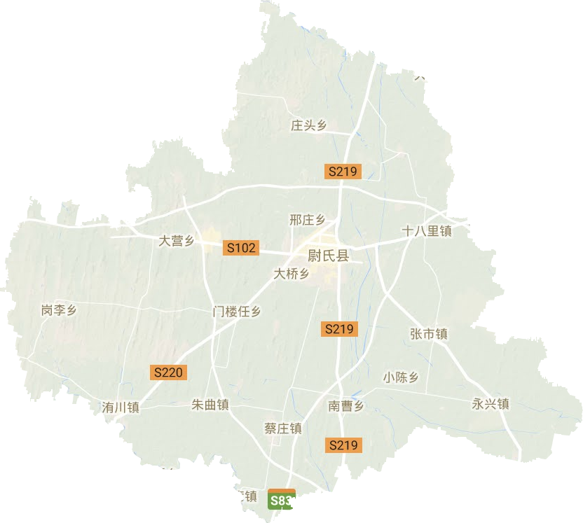 尉氏县地形地图