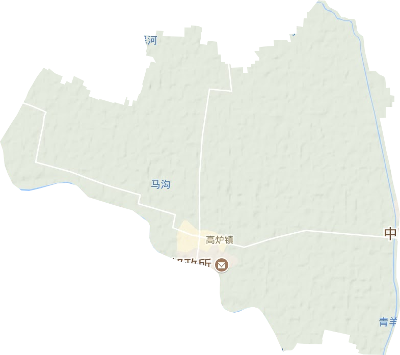 高炉镇地形地图
