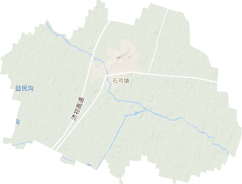 石弓镇地形地图