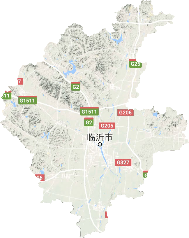 临沂市地形地图