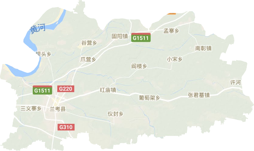 兰考县地形地图