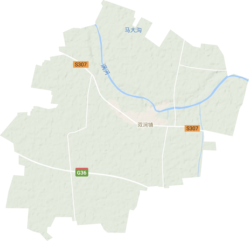 双涧镇地形地图