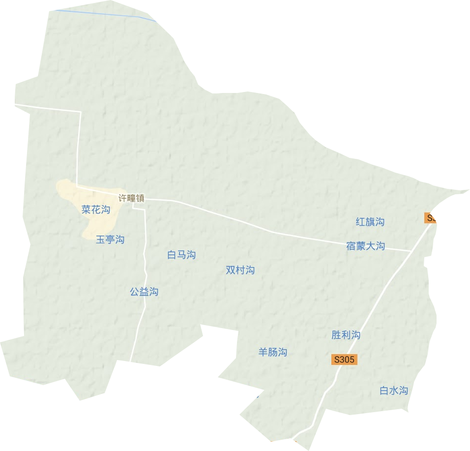 许疃镇地形地图