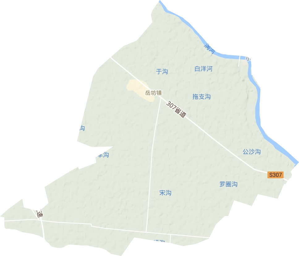 岳坊镇地形地图