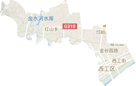 西工区地形地图