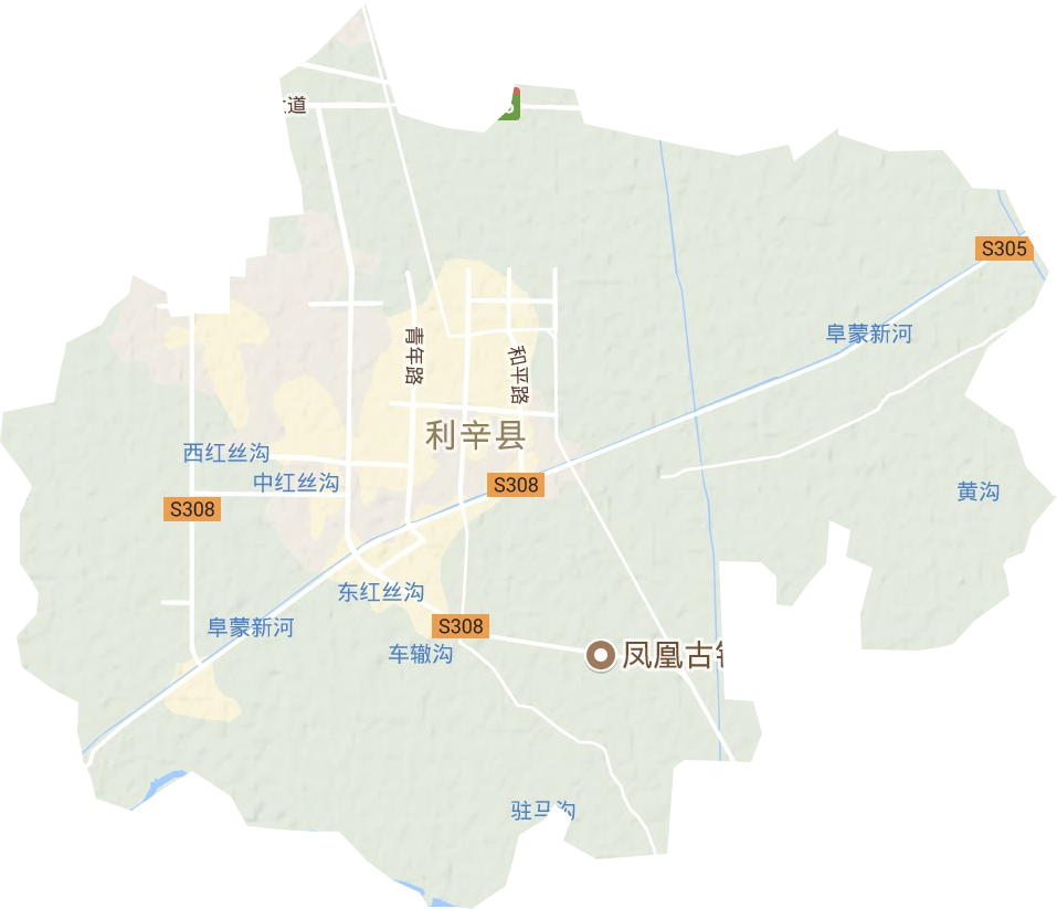 城关镇地形地图