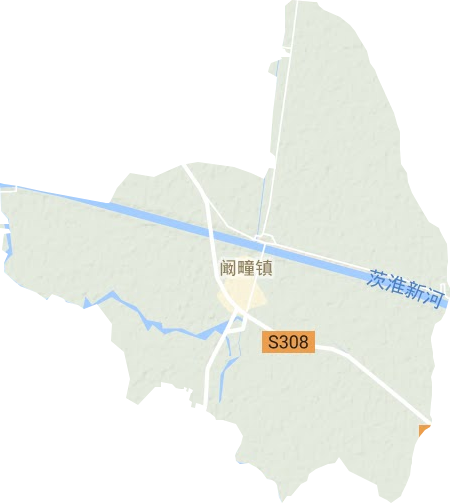 阚疃镇地形地图