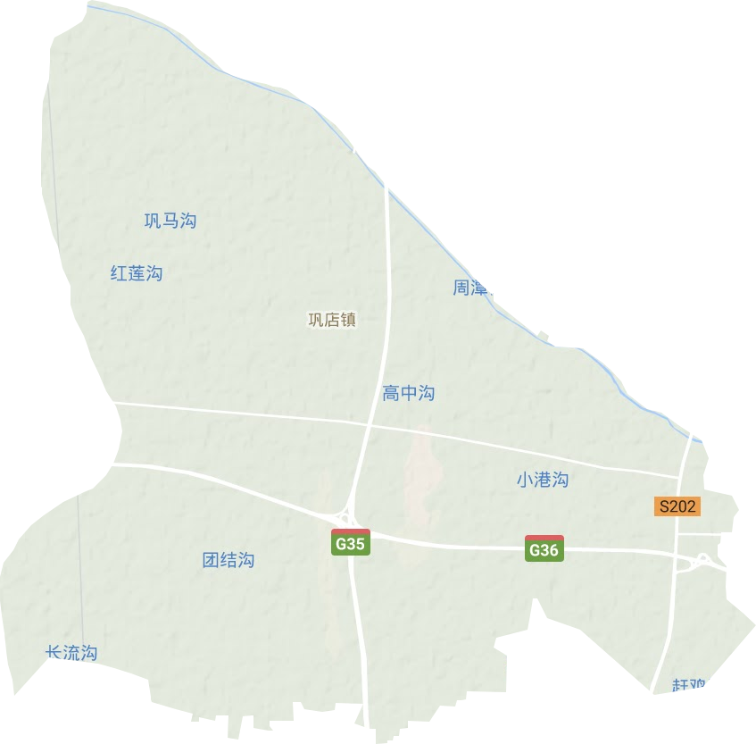 巩店镇地形地图