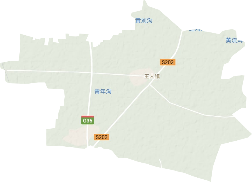 王人镇地形地图