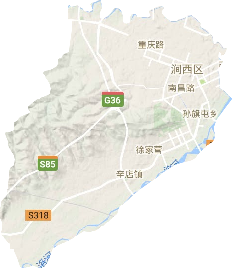 涧西区地形地图