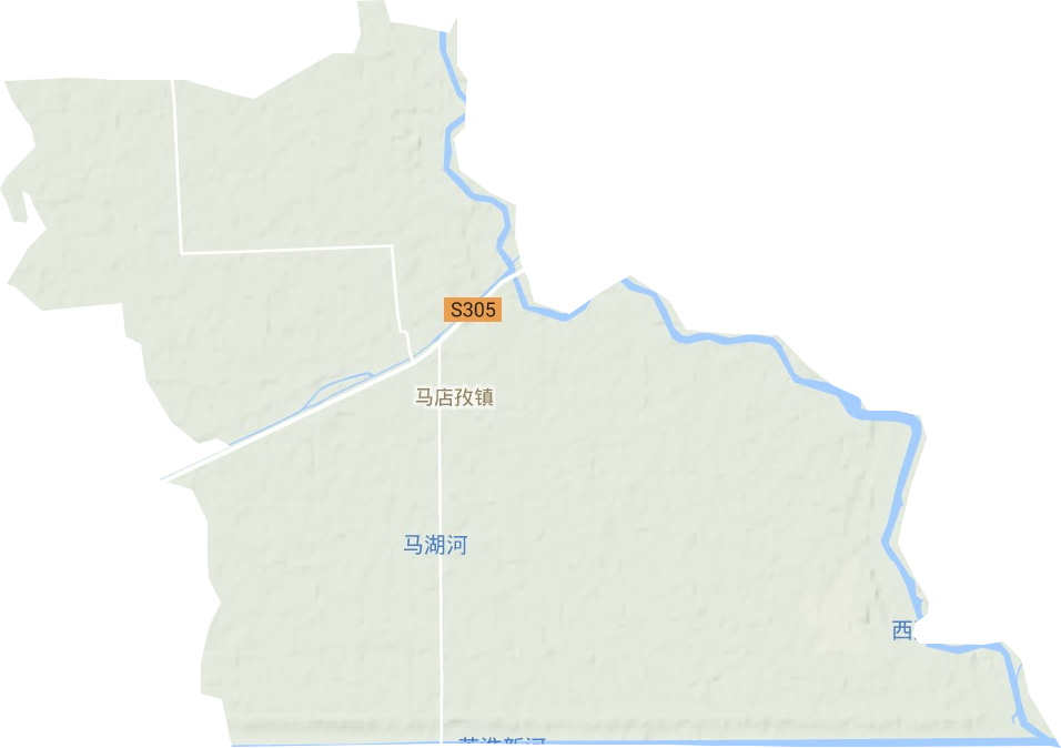 马店孜镇地形地图