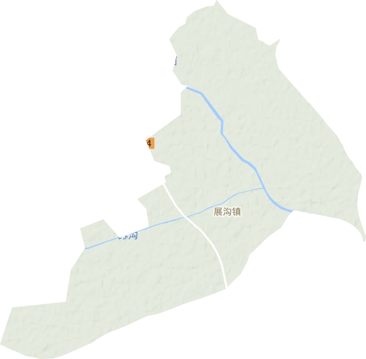 展沟镇地形地图