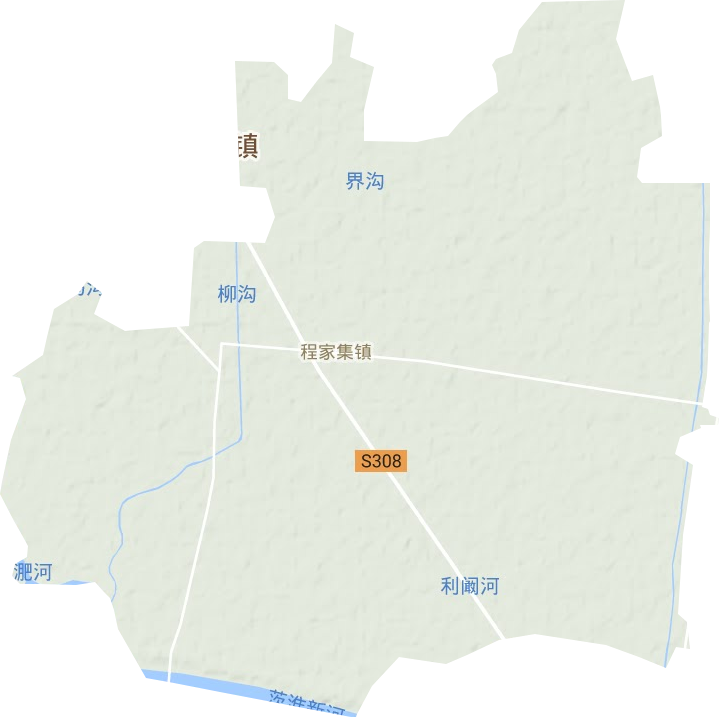 程家集镇地形地图