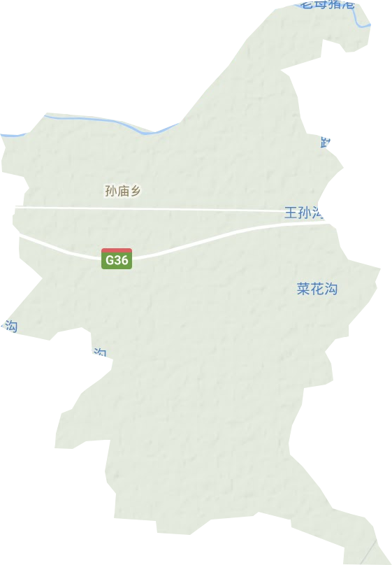 孙庙乡地形地图