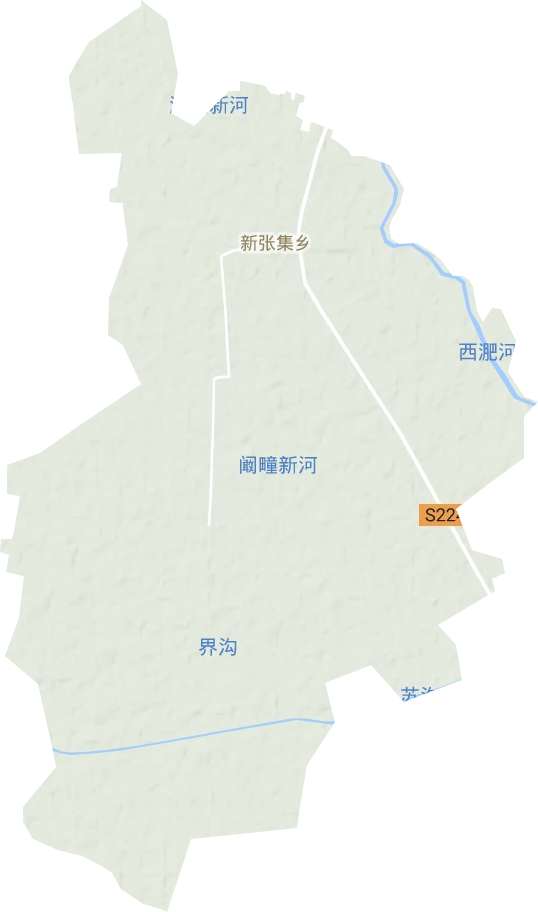 新张集乡地形地图