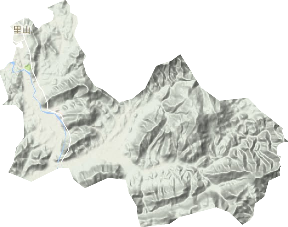 里山街道地形地图