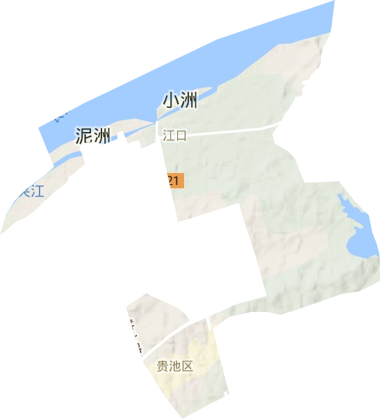 江口街道地形地图