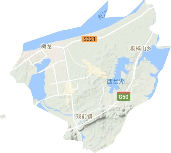 梅龙街道地形地图