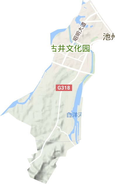 杏花村街道地形地图