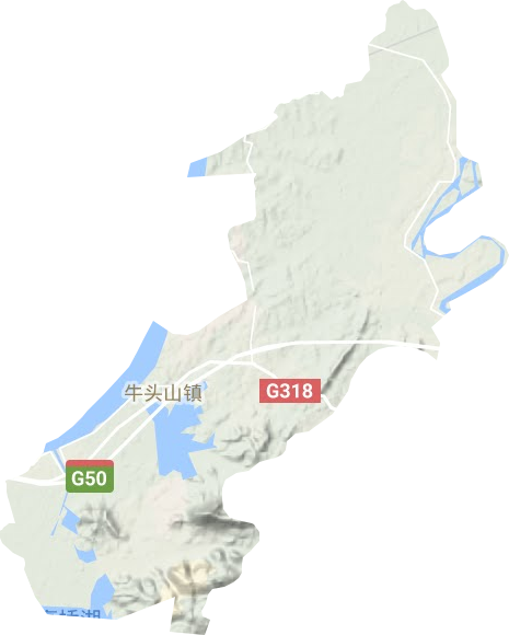 牛头山镇地形地图