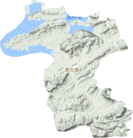 唐田镇地形地图