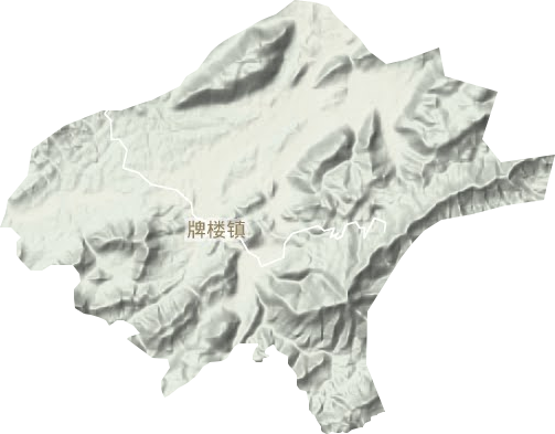 牌楼镇地形地图