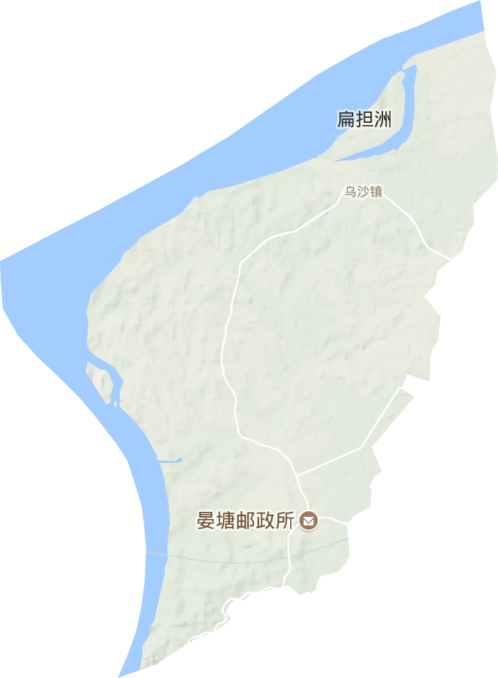乌沙镇地形地图