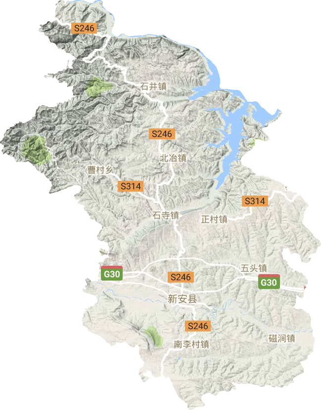 新安县地形地图