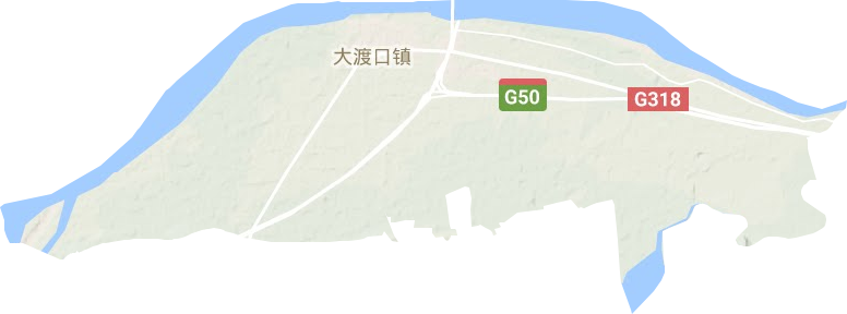 大渡口镇地形地图