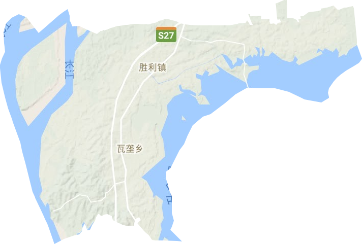 胜利镇地形地图