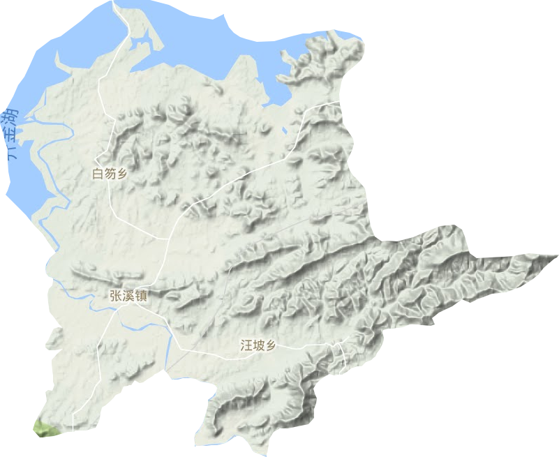 张溪镇地形地图