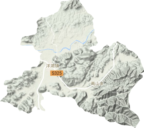 洋湖镇地形地图