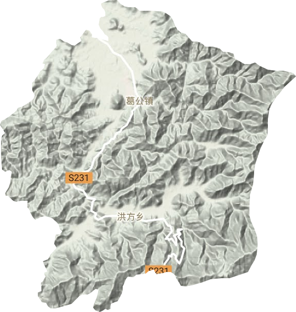 葛公镇地形地图