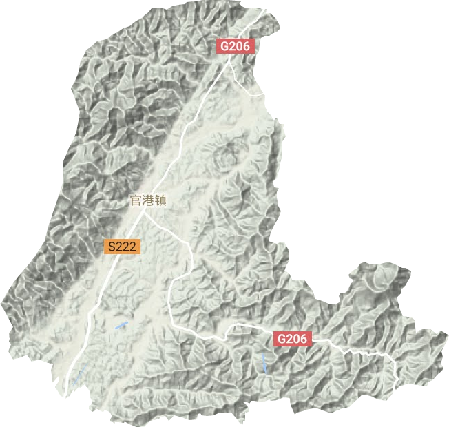 官港镇地形地图