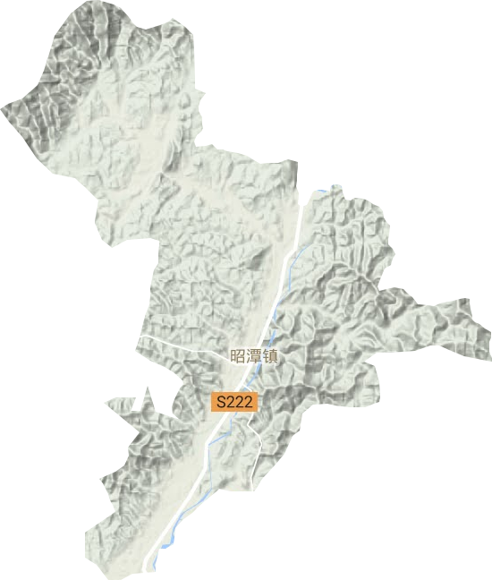 昭潭镇地形地图