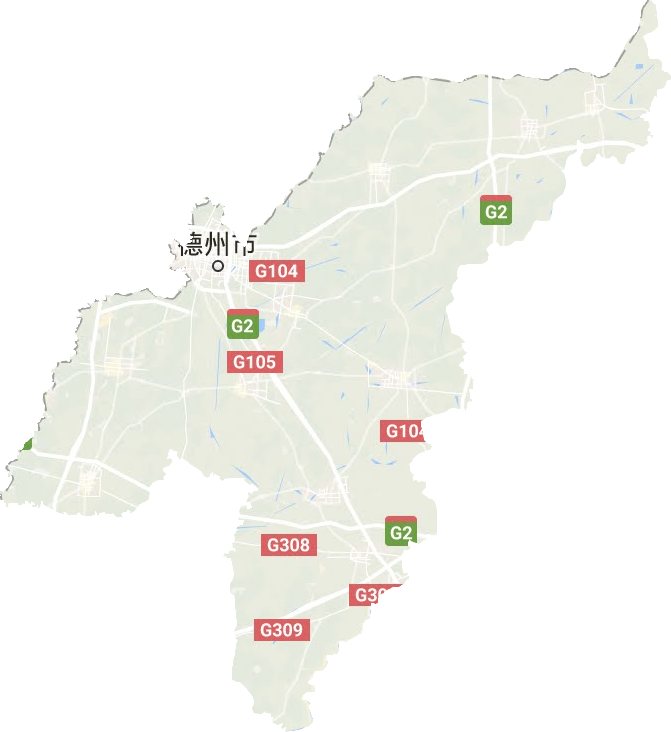 德州市地形地图