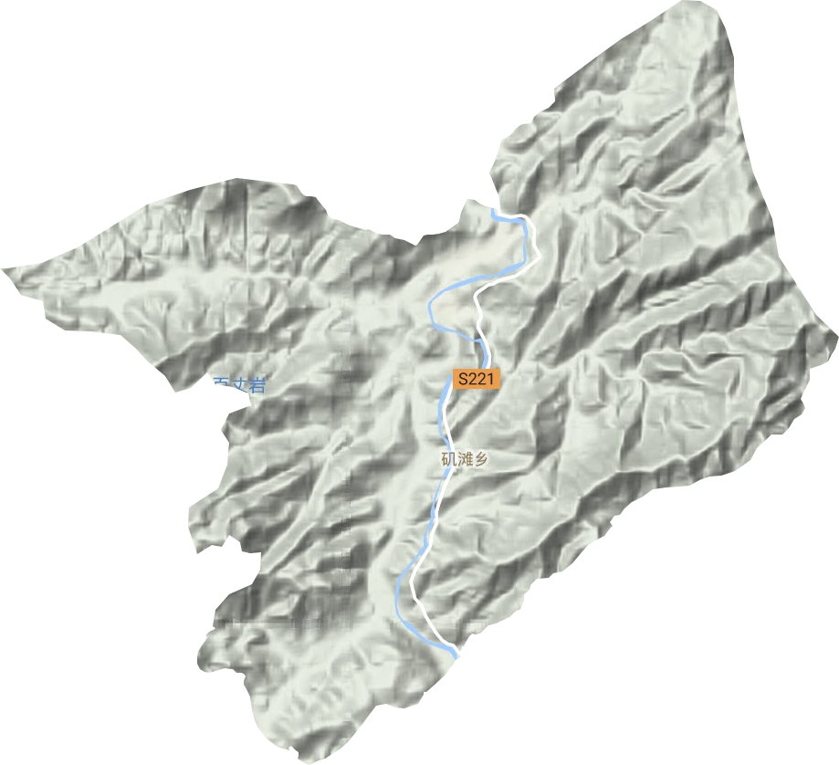 矶滩乡地形地图