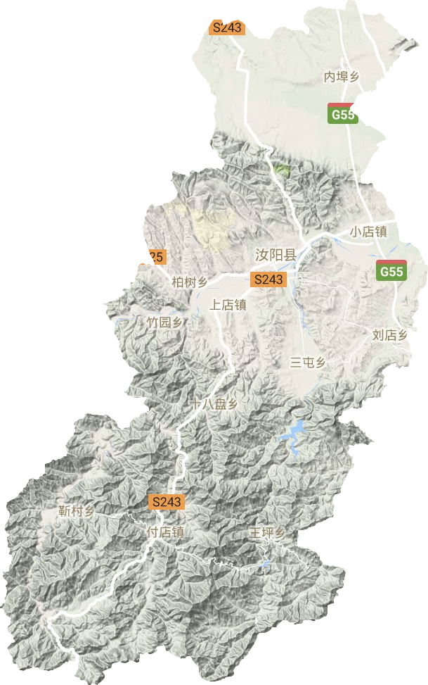 汝阳县地形地图